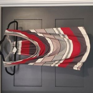 Multicolored striped tank